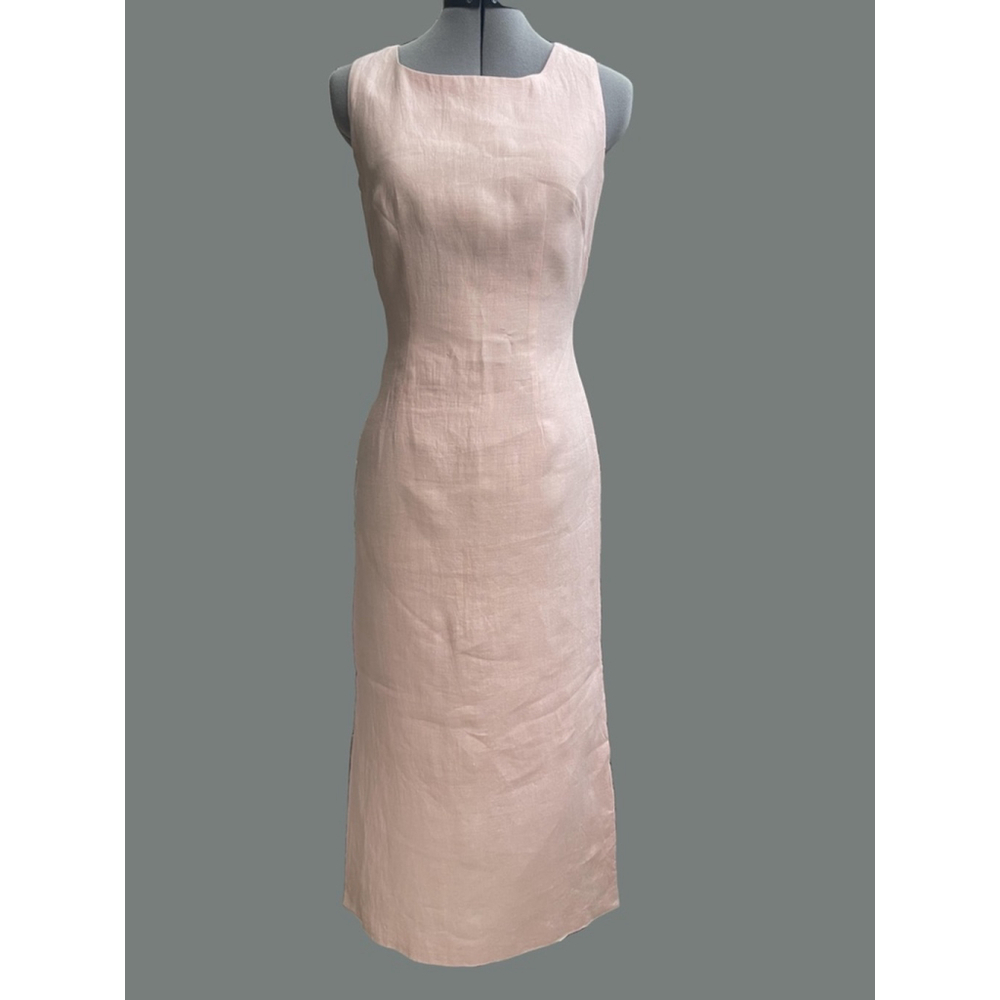Women's Unbranded Linen Dress Size S Pink Sleeveless